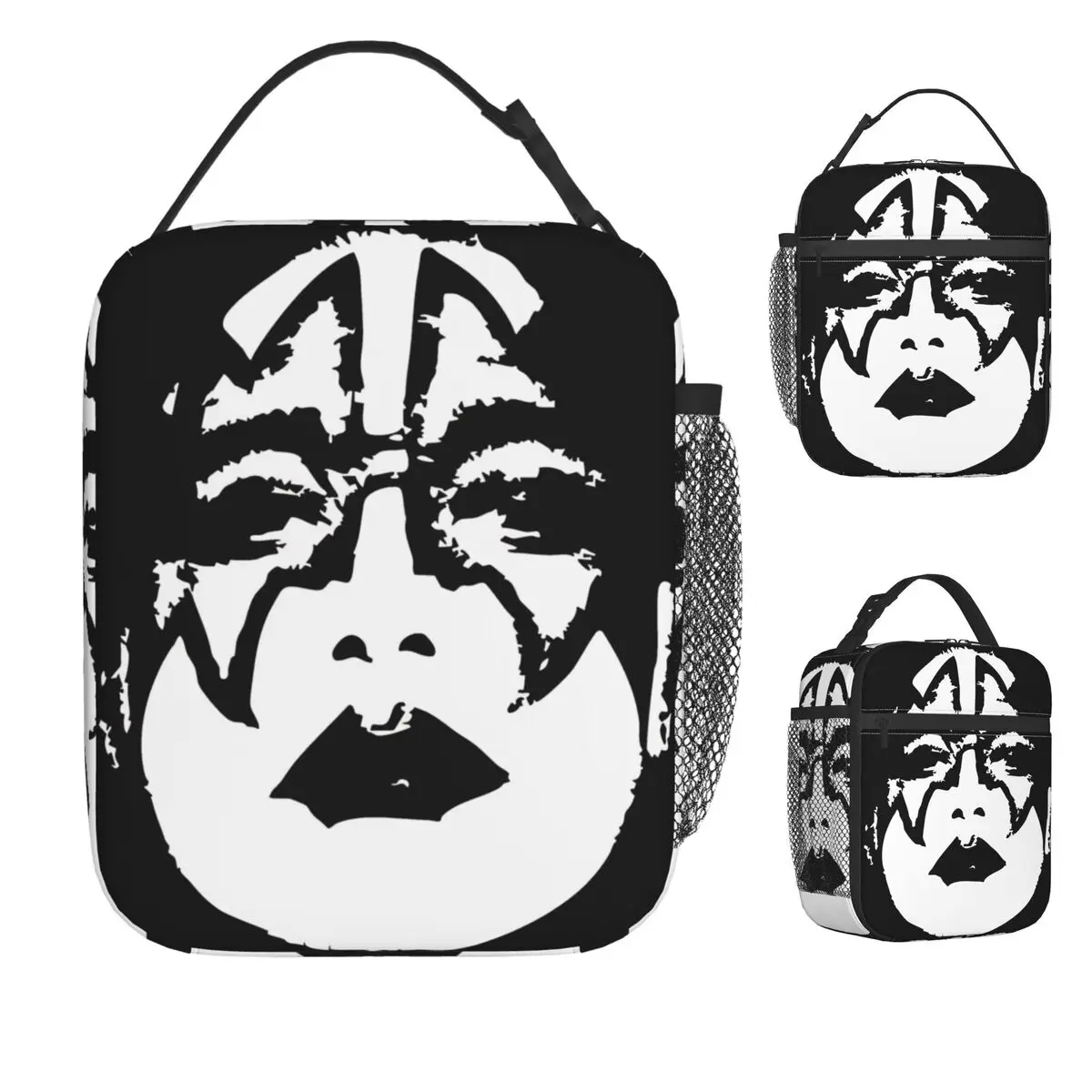 

Ace Frehley Face Lunch Bag Office Lunch Box For Child Funny Print Thermal Lunch Bags Waterproof Cooler Bag