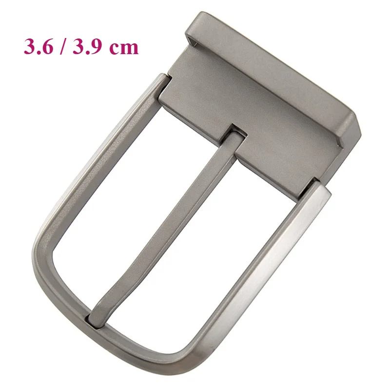 

3.6/3.9cm Titanium Prong Buckle Hypoallergenic Rust-Free Metal Men's Business Casual Belt Buckle for Punched Straps Matte Model