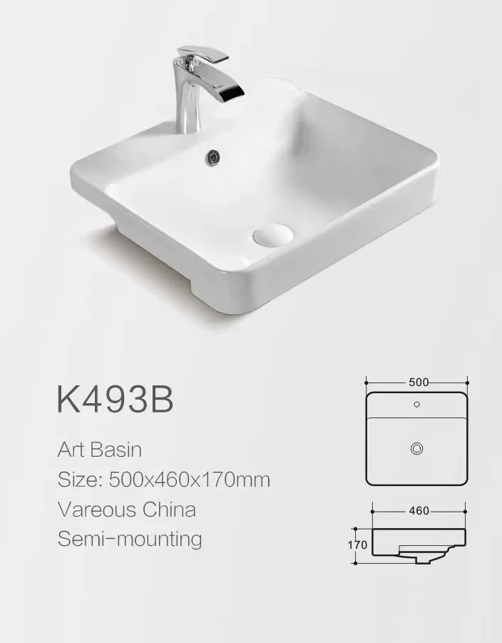 حوض غسيل منزلي جديد بيضاوي الشكل تحت العداد مقاس 24 بوصة #4