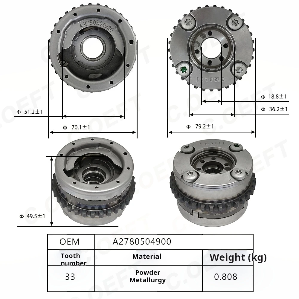 Camshaft Adjuster for Mercedes Benz E550 E63 ML550 S550 M278 Engine