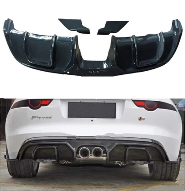 

F-TYPE Real Carbon Fiber Car Rear Bumper Lip Spoiler Diffuser Rear Lip For Jaguar F-TYPE 2014 2015 2016 2017 2018 2019