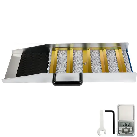 SucceBuy Lega di Alluminio Sluice Box Bilancia Tascabile Digitale 24/30/36/50in Manuale Portatile Gioielli in Oro Panning Strumenti di Prospezione