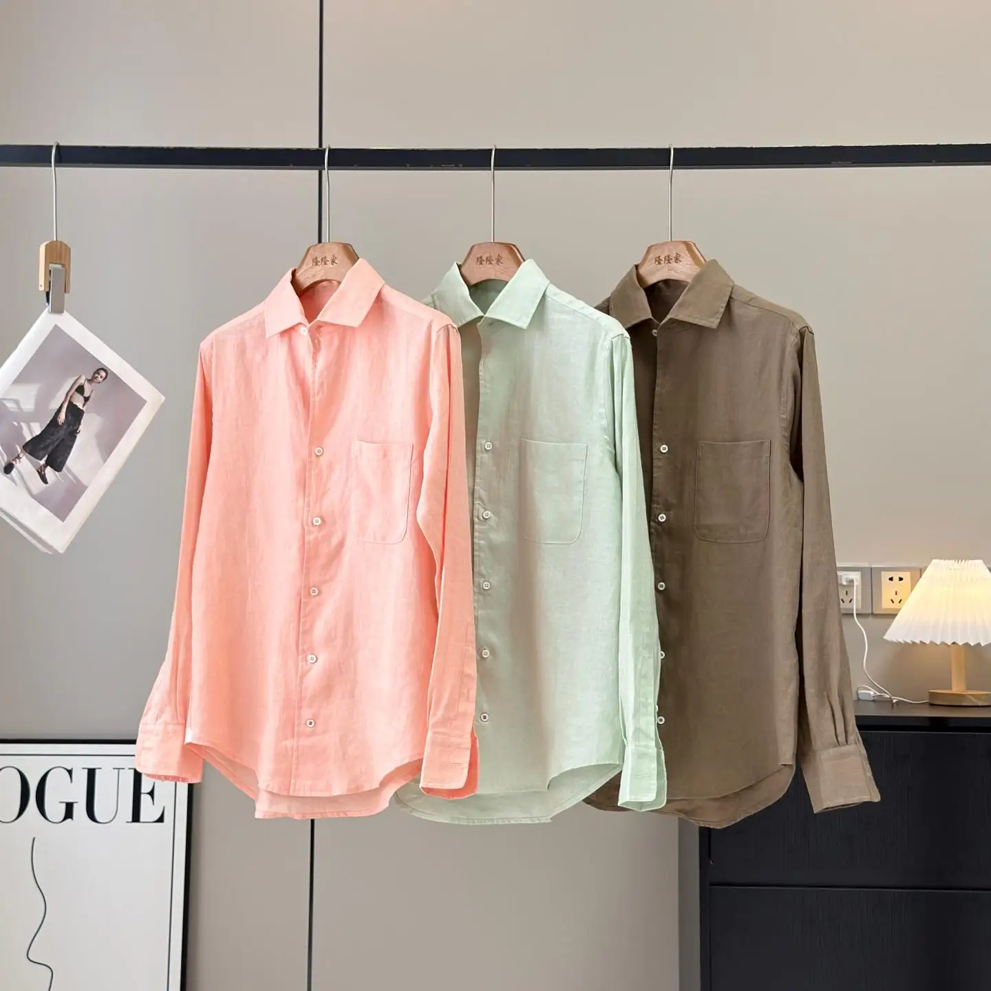 

Женская рубашка из чистого льна, повседневная, с длинным рукавом, дышащая, легкая, с защитой от УФ-излучения, свободного кроя, весна 2026, люксовый стиль, модная