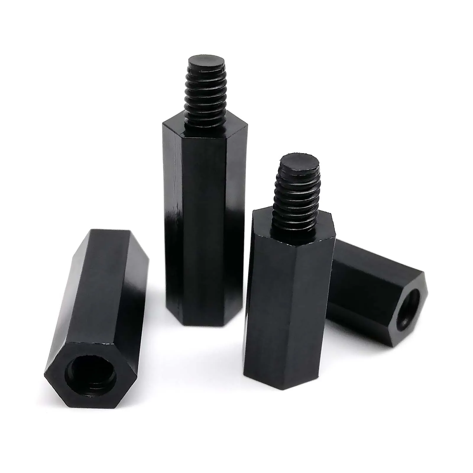 M2 M2.5 M3 M4 Black Plastic Nylon Insulated Hex Standoff Hexagon Pillar Spacer Column Screw Nut Washer Assortment Kit Set Box