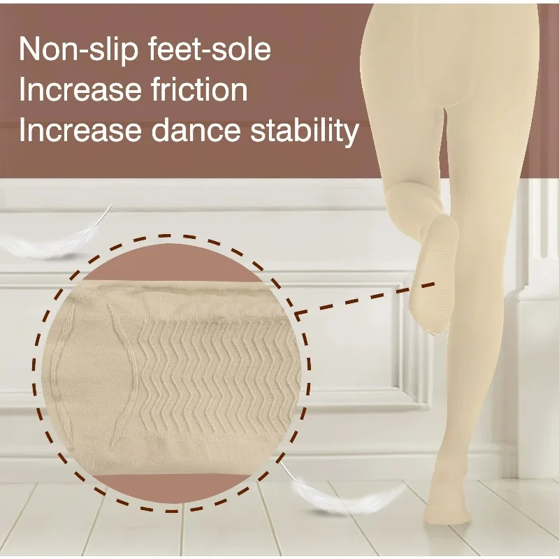 الفتيات الرقص الجوارب الاطفال الباليه القدمين طماق جوارب الخصر وجوارب عدم الانزلاق قدم وحيد
