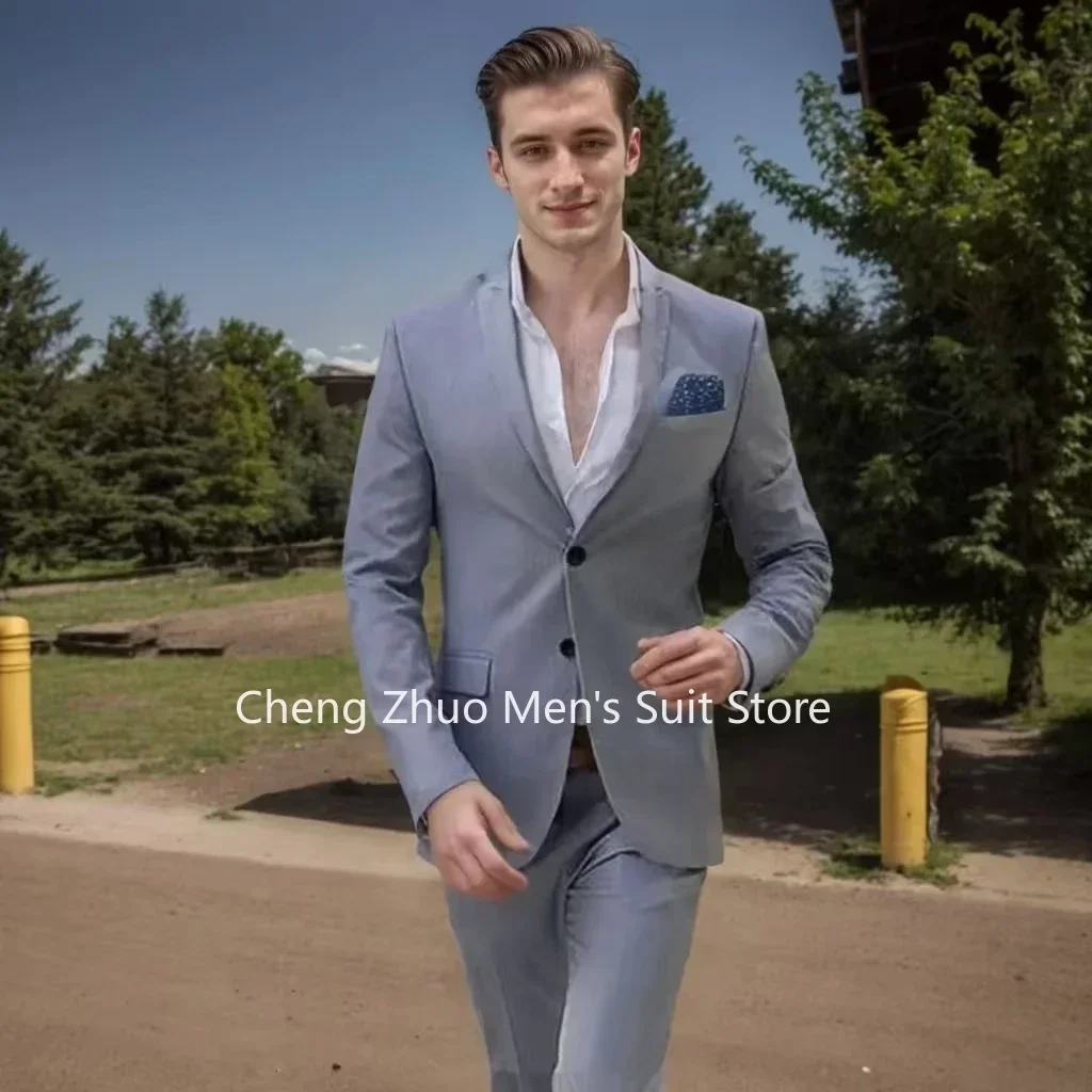 

Men's 2-Piece Casual Suit Set with Two Buttons Peak Lapel Blazer And Pants Tuxedo for Wedding Business Evening Party