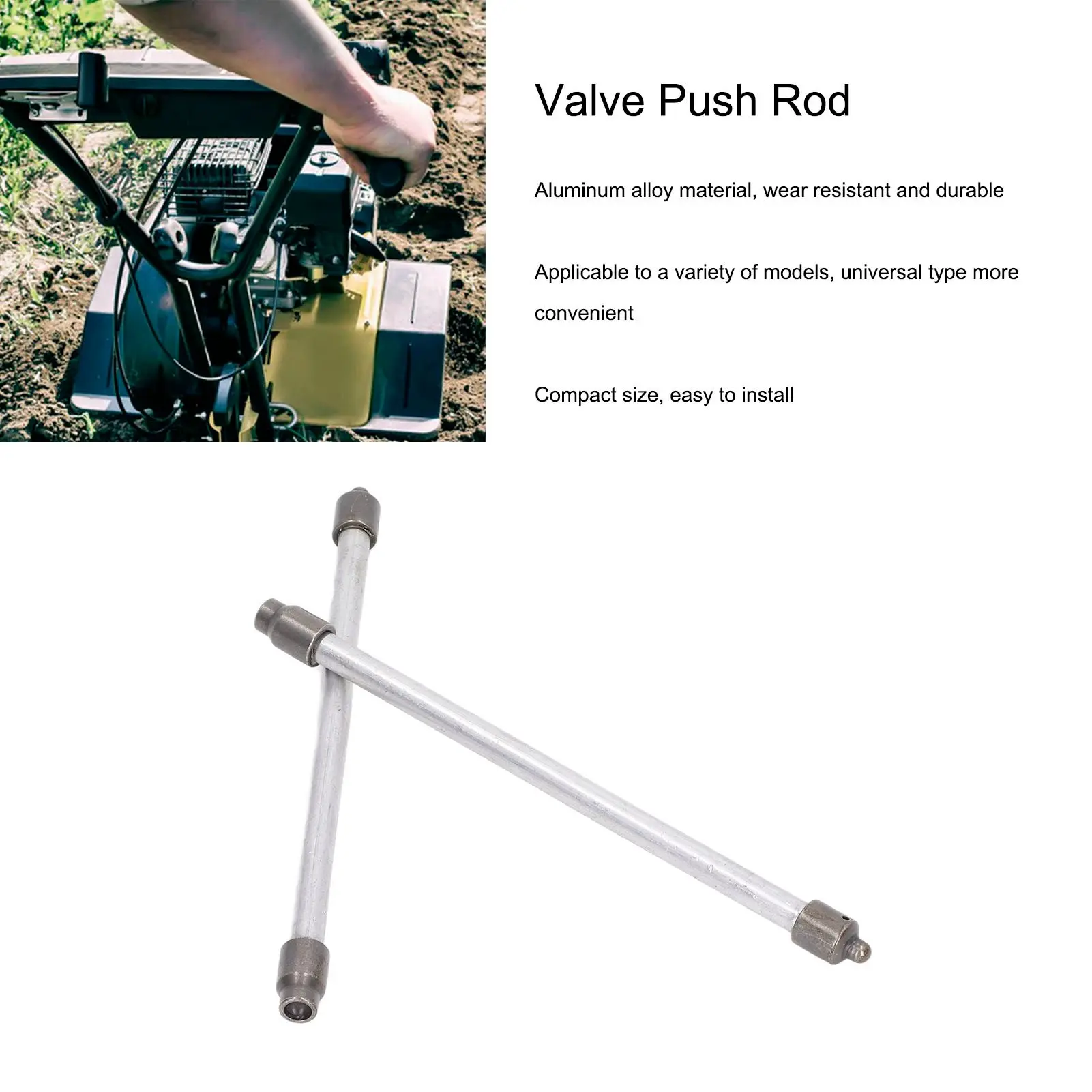 

Valve Push Rod Aluminum Alloy Wear Resistant Push Rod Replacement for Kipor Kama 186F 188F 190F Push Rod Valve Push Rod