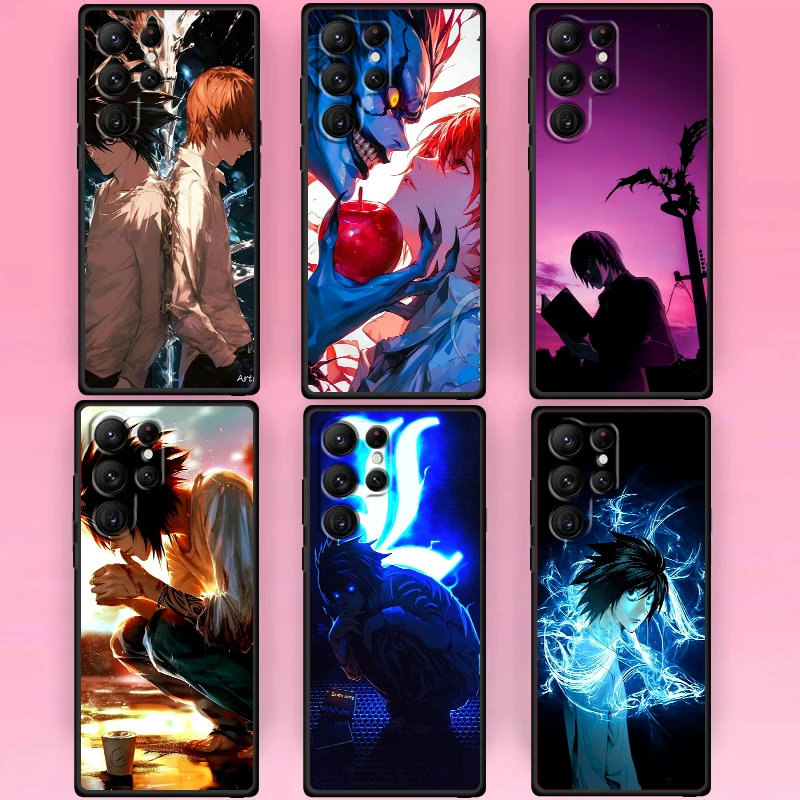 

Death Note Anime Movie Popular For Samsung Galaxy S24 S23 S22 S21 S20 FE S10 S10E Plus Ultra Pro Lite 5G Black Back Phone Case