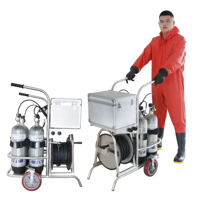 

Mine trolley type mobile air supply, carbon fiber cylinder air respirator