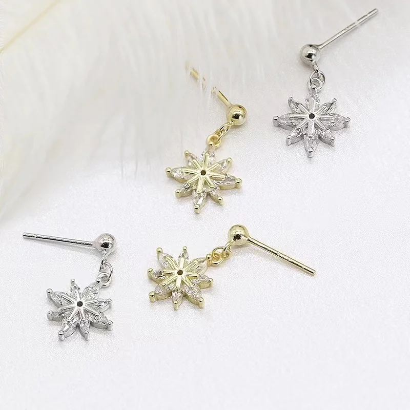 

Новые серьги-снежинки из стерлингового серебра 925 пробы, персонализированные простые стильные женские серьги, подарок на день рождения для друзей, изысканные ювелирные изделия