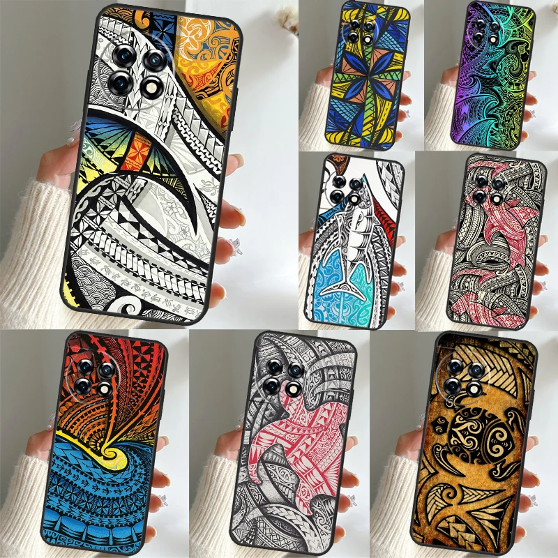 Traditional Hawaiian Island Tattoo Case For OnePlus Ace Pro 9 10 11 8T 9RT 10T Cover For OnePlus Nord 2 2T CE 2 Lite N10 N20