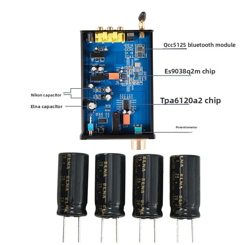 DAC A938 Hi-Fi Bluetooth Decoder Headphone Combo ES9038 Decoder 5125 Bluetooth 5.1 LDAC