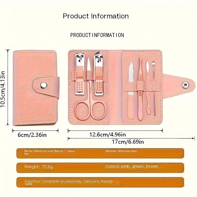 7/30pcs Manicure Set Nail Clipper toenail clippers pedicure tools, Suitable for Travel Manicure Kit Multifunction Nail Tools