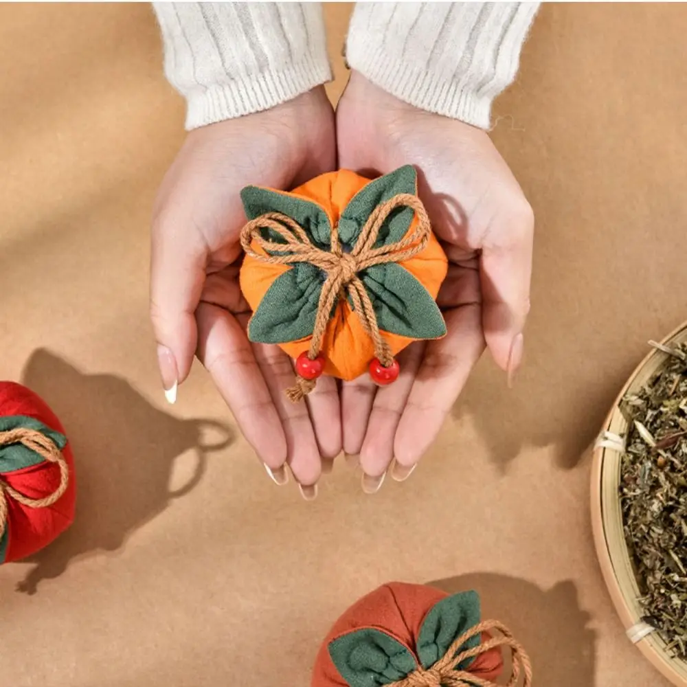 

Coin Purse Persimmon Blessing Bag Hanfu Decoration Small Item Bag Chinese Style Sachet Cotton Linen Lucky Pouch Jewelry Bags