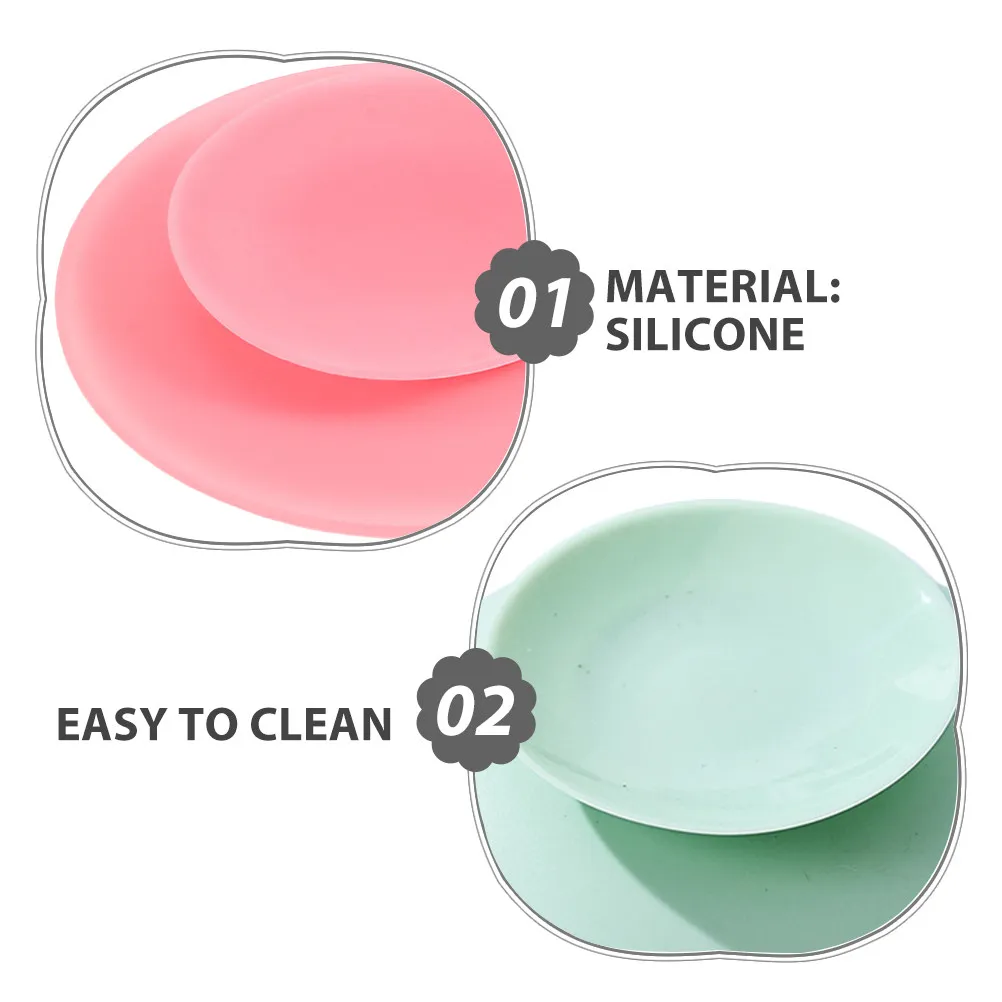 8Pcs Double Sided Silicone Plate Suckers Nonslip Bowl Holders Stable Tableware Pads for Baby Elderly Patients Dining Safety
