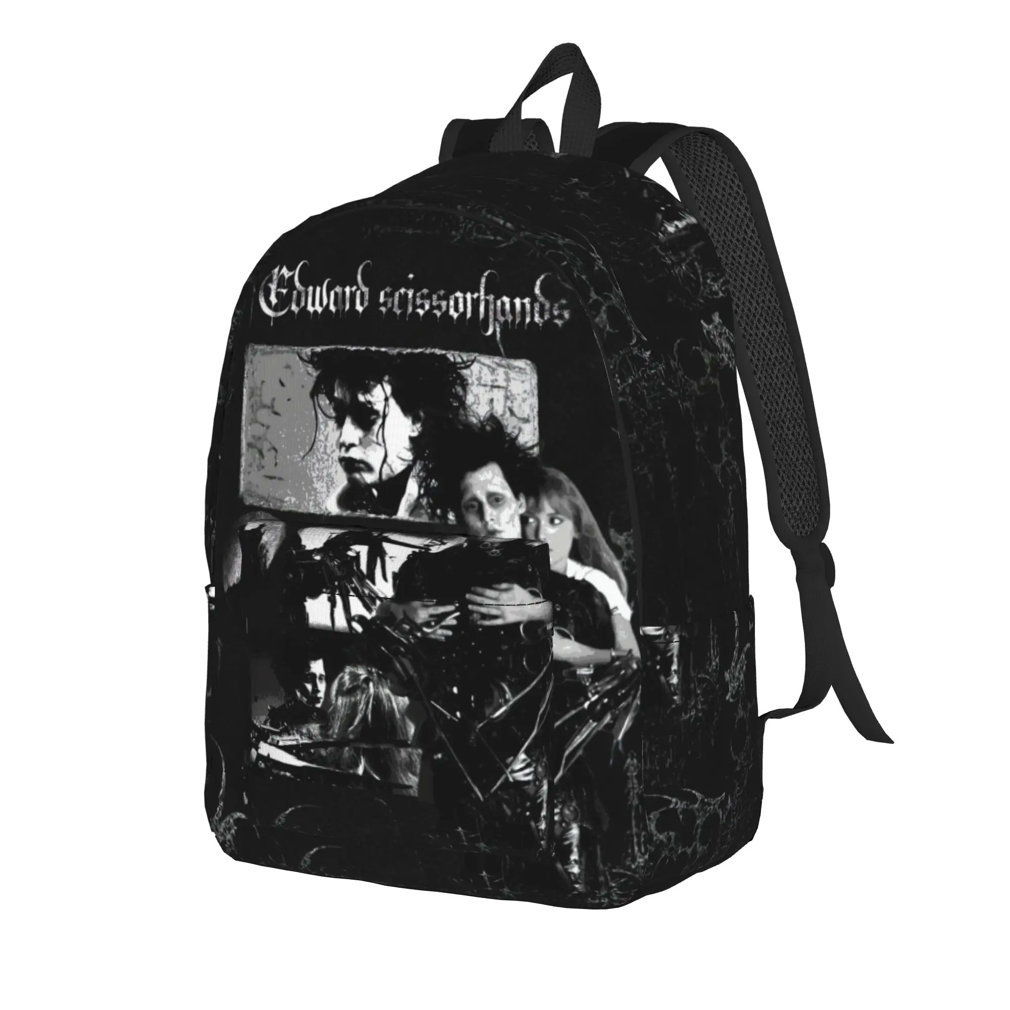 Edward Scissorhands Backpack  Trekking Backpacks Male Design Pattern School Bags Kawaii Rucksack
