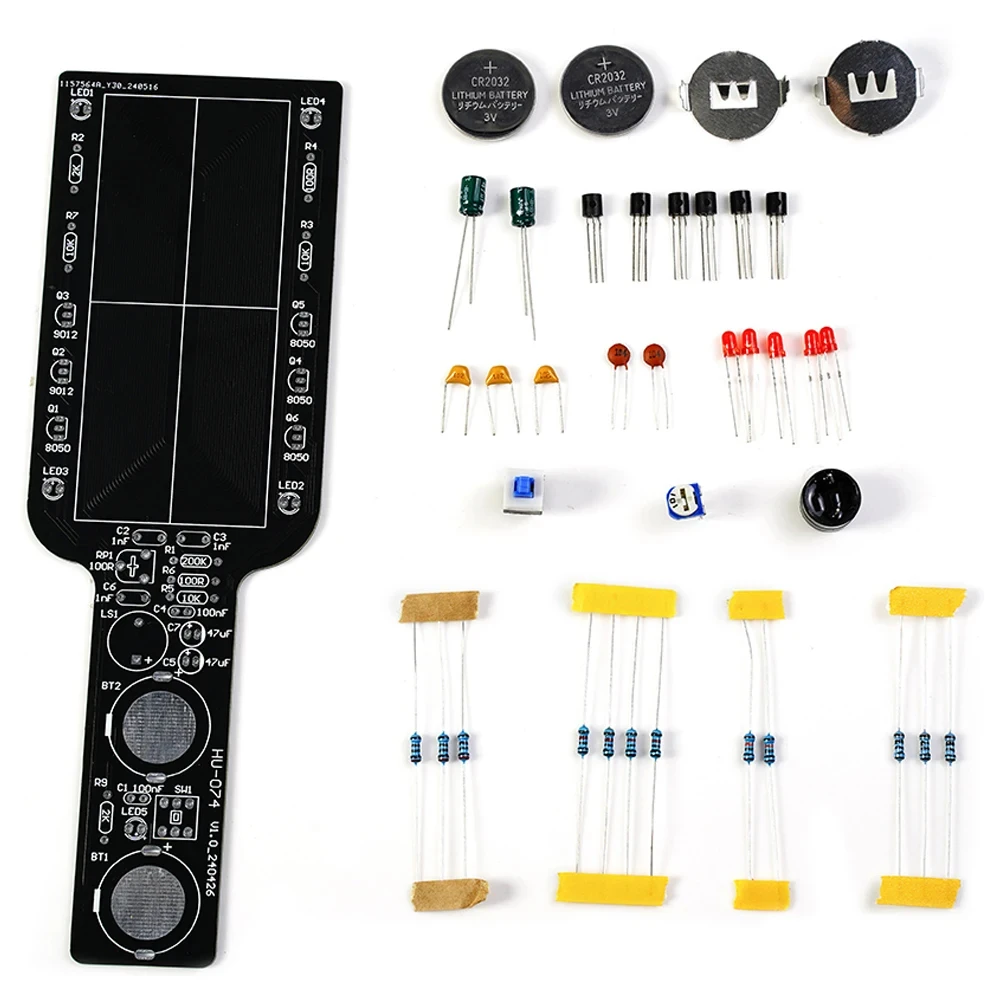 DIY Metal Detector Kit LED Handheld Detector DIY Electronic Kit 3-5 V Circuit Board Component Soldering Practice