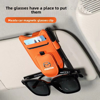 For Mazda 3 5 6 SKYACTIV Axela Atenza CX30 CX5 CX8 CX9 MX5 BT50 Car Sun Visor Glasses Holder Creative Sunshade Sunglasses Clip