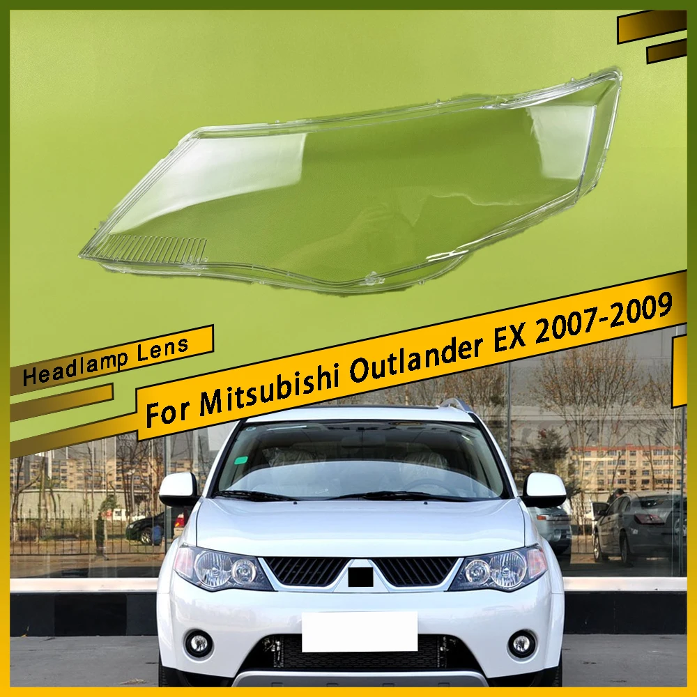 

For Mitsubishi Outlander EX 2007 2008 2009 Left Right Side Headlight Lampshade Transparent Headlight Lens Lampshade Cover
