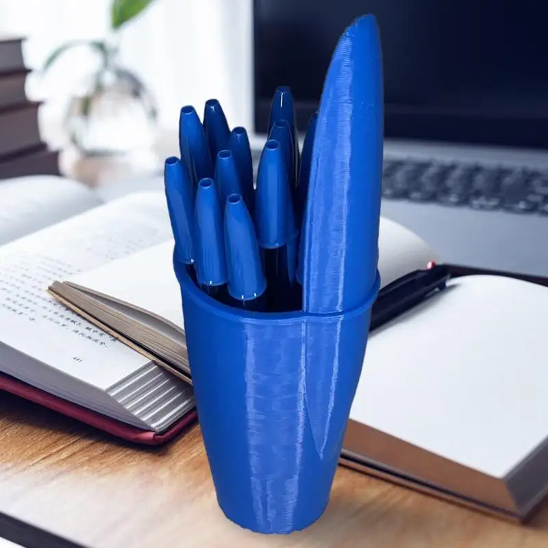 Desktop Pen Organizer Pencil Container Organizers 3D Printed Creative Pen Lid Shape Desktop Stationery Pen Organizers For Pens