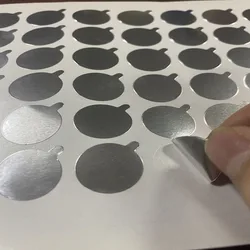 1000Points/lots 9mm-38mm Self-adhesive Aluminum Foil Sealing Sticker For Plastic Bottle Cosmetics Soft Tube Lotion Containers