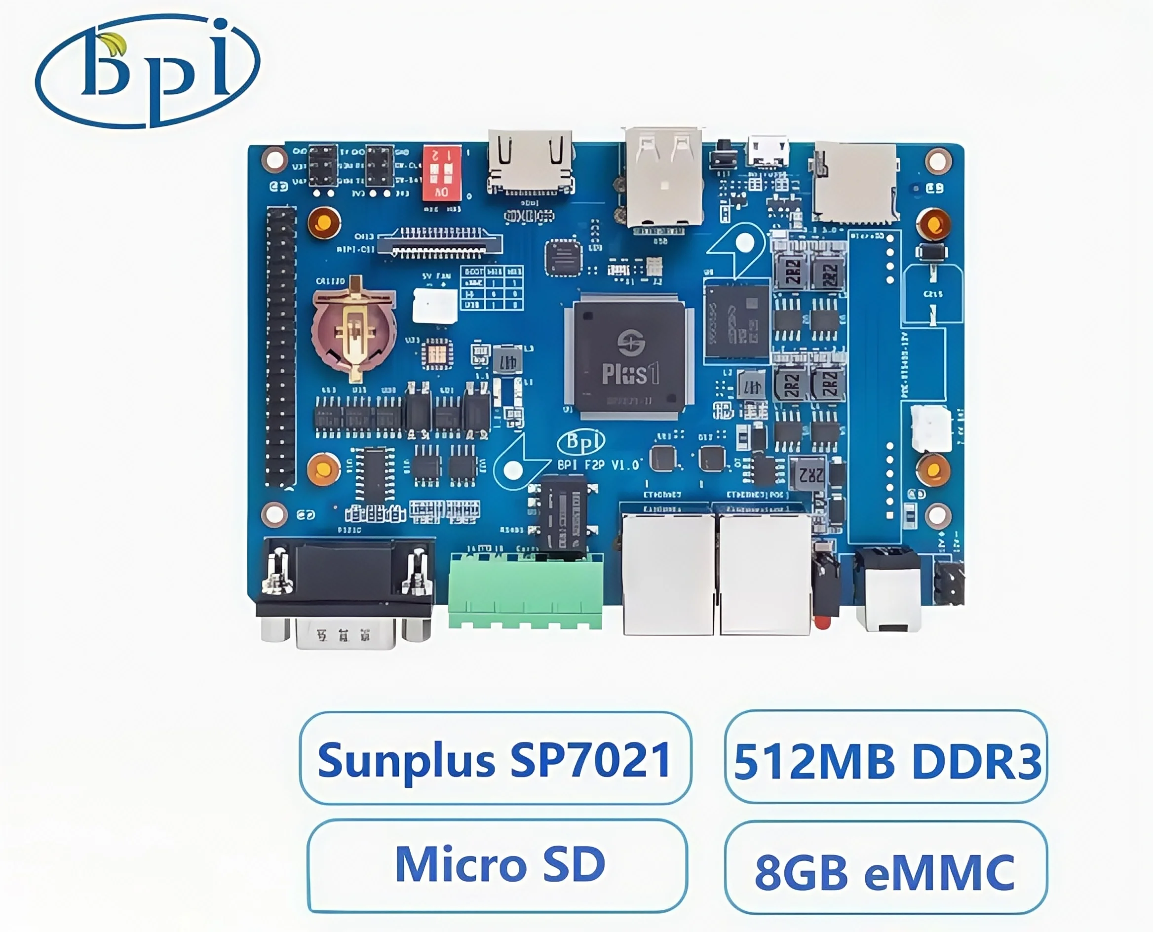 

Banana Pi BPI-F2P SP7021 Development Board Industrial Control Gateway