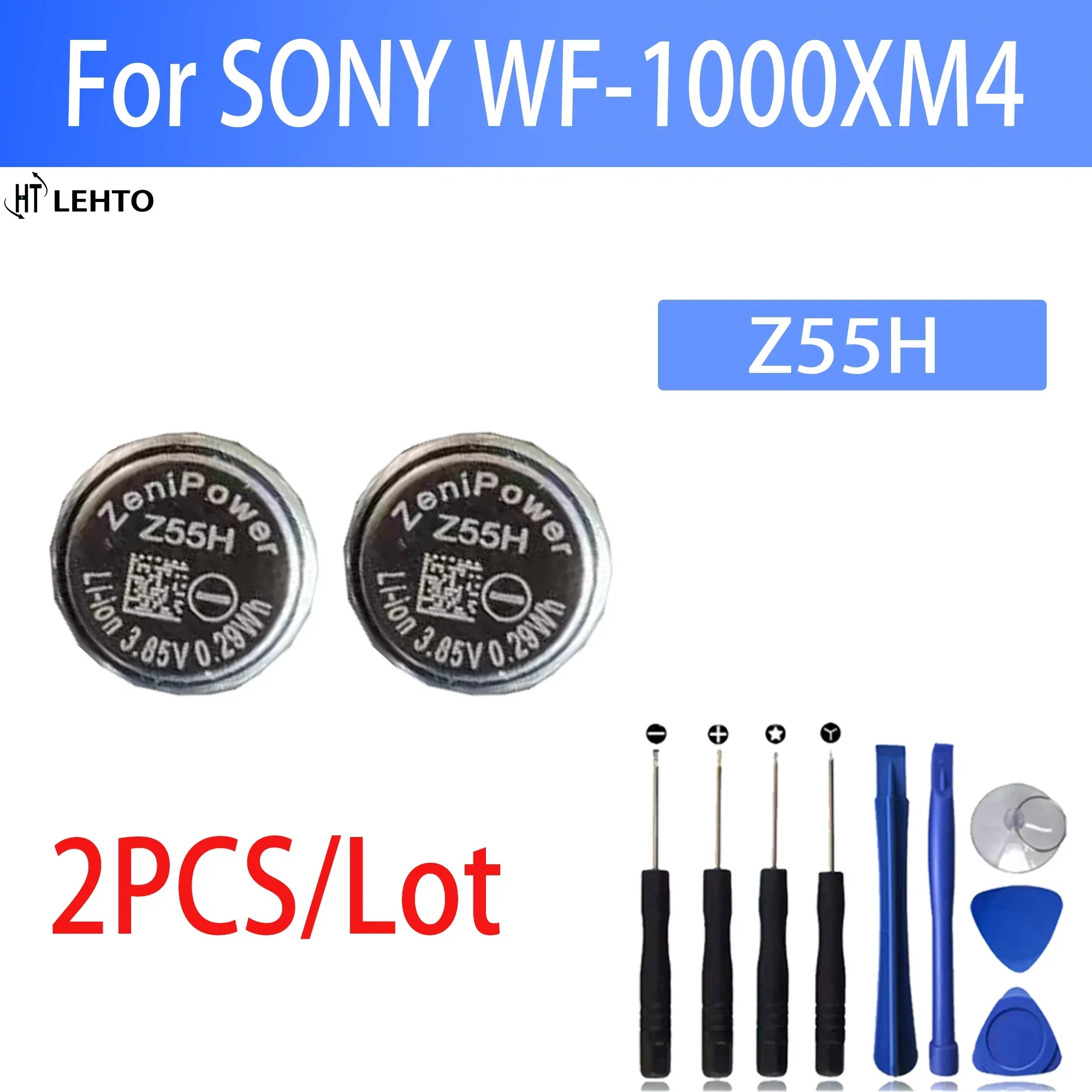 

2pcs/lot New Z55H ZeniPower replacement CP1254 1254 for Sony WF-1000XM4 XM4 Bluetooth Headset Battery 3.85V 75mAh Z55H