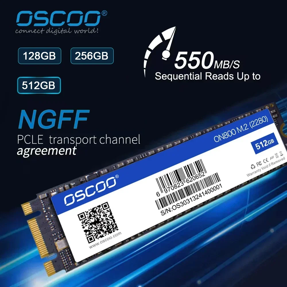 oscoo unidade de estado solido de grande capacidade para notebook ngff m2 ssd 550 mbps 550 mbps 512gb 256gb sata tlc notebook 15 pcs 01