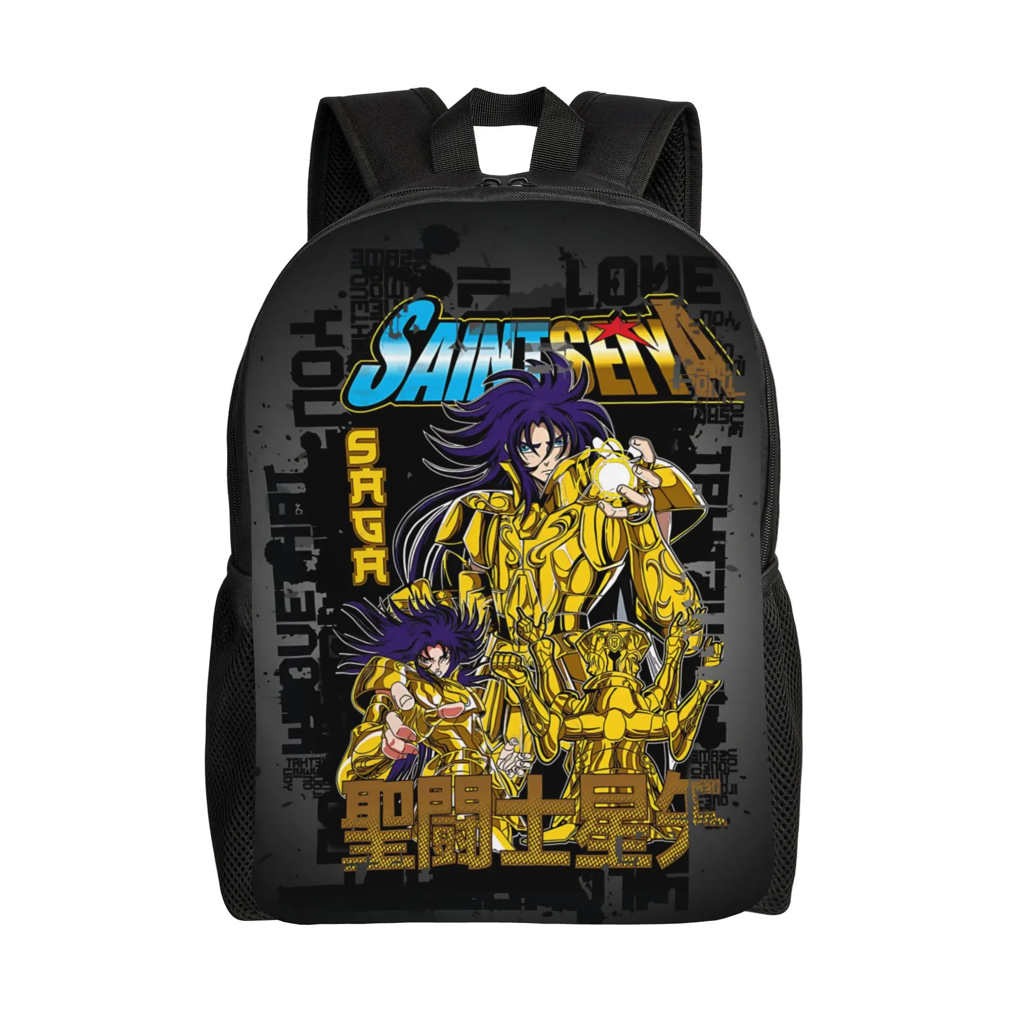 Mochila Bandai Saint Seiya, mochila escolar de gran capacidad, estilo moderno.