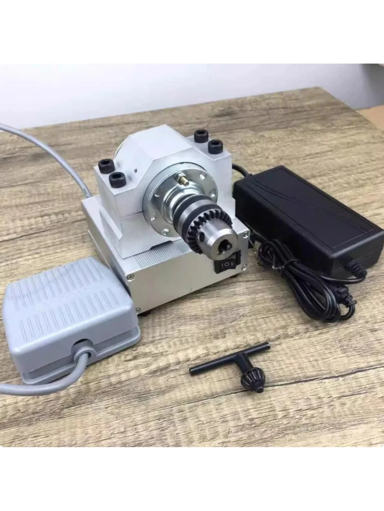 8000rpm Adjustable Fishing Float Body/Tail Paint-24V DC Mini Electric Lathe DIY Floating Polishing Machine