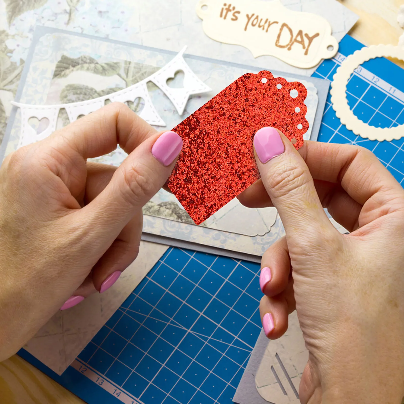 

DIY Earring Accessories Chunky Glitter Leatherette Sequins Fabric Craft Sheet Jewelry Making Supplies Shiny PU Sheets Home Decor