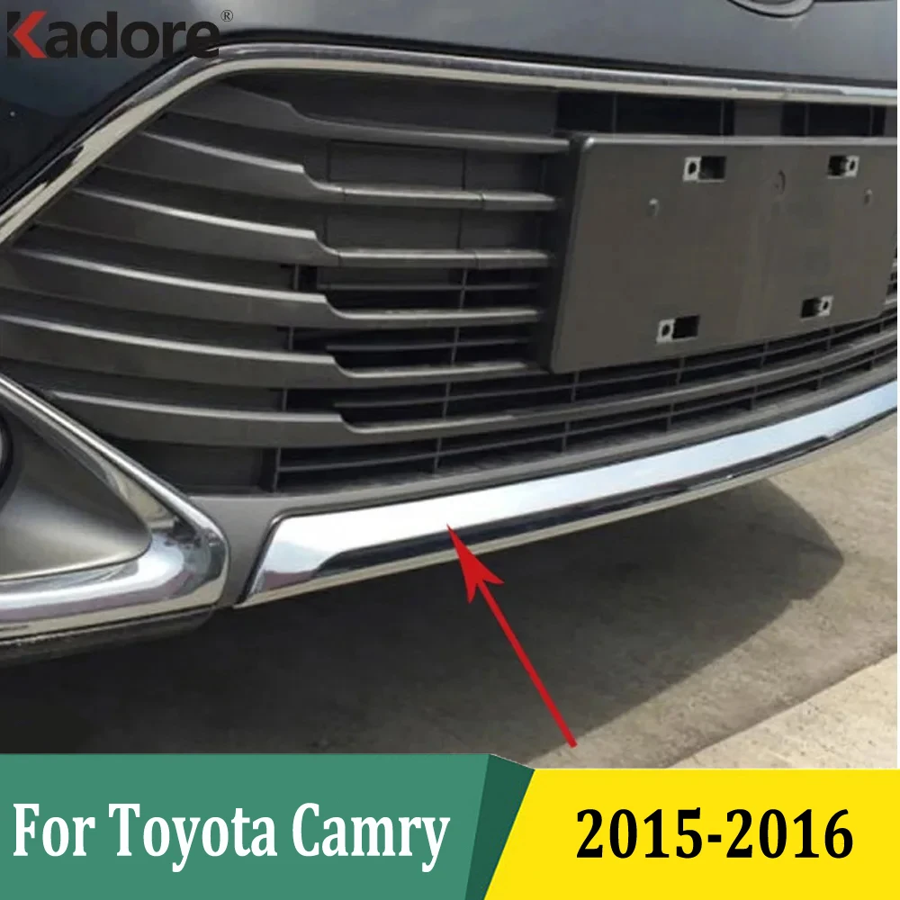 

For Toyota Camry 2015 2016 Chrome Front Bottom Bumper Molding Racing Grill Trim Cover Exterior Car Accessories