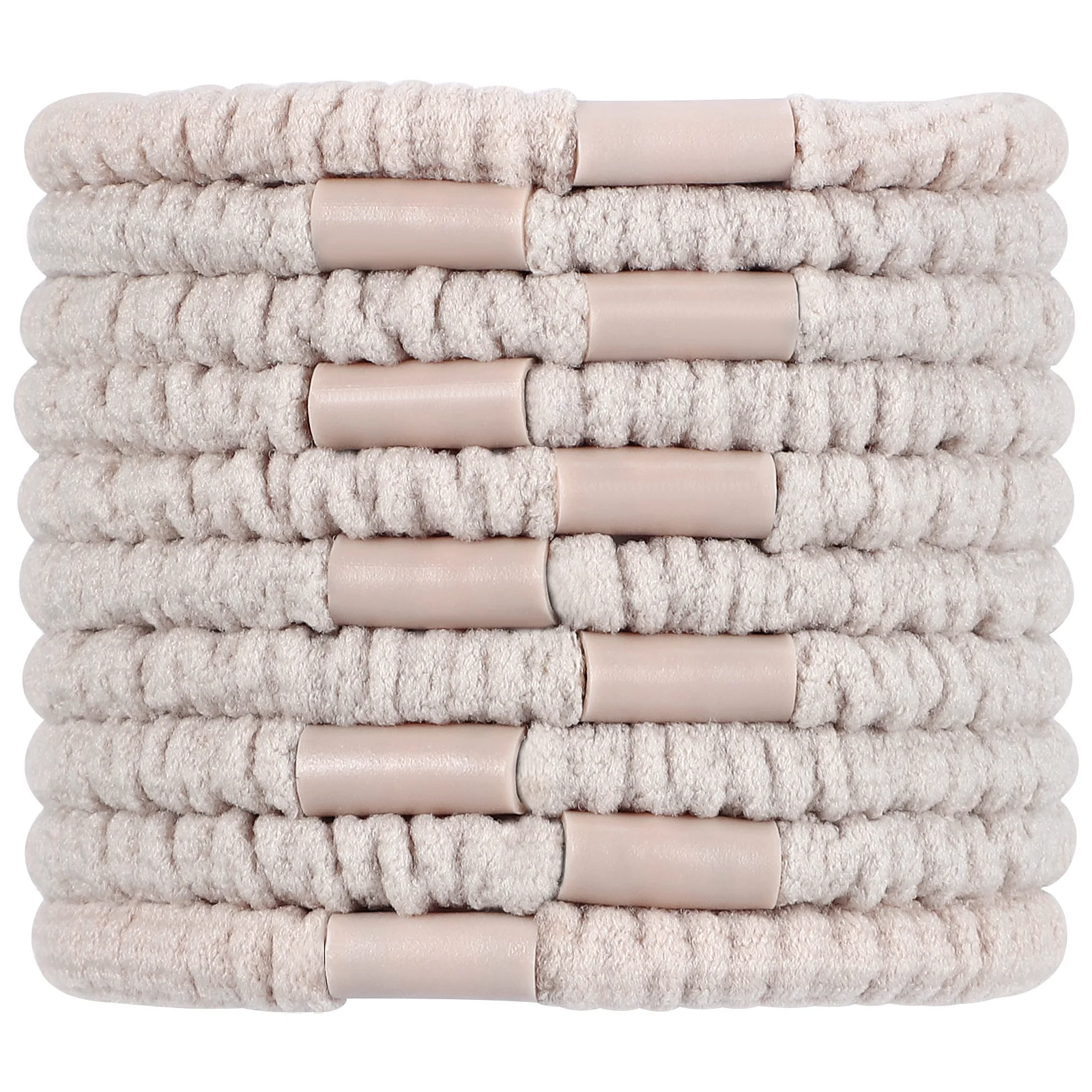 10 قطع من أربطة النساء القابلة للتمدد بدون ضرر للربطات السميكة، ربطات شعر مرنة، إكسسوارات للشعر للاستخدام اليومي