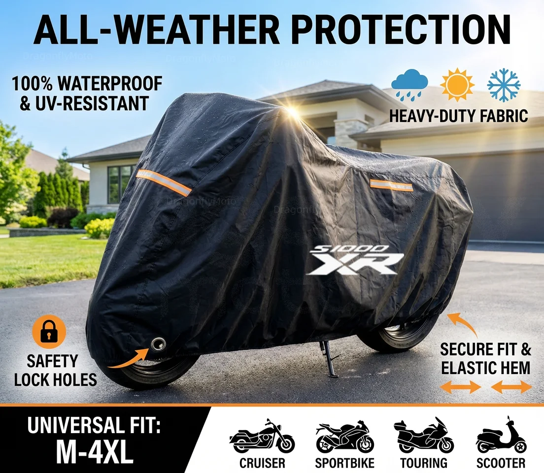 For BMW S1000XR S1000 XR S 1000 XR 190T Waterproof Motorcycle Covers Motors Dust Rain Snow UV Protector Cover Indoor Outdoor