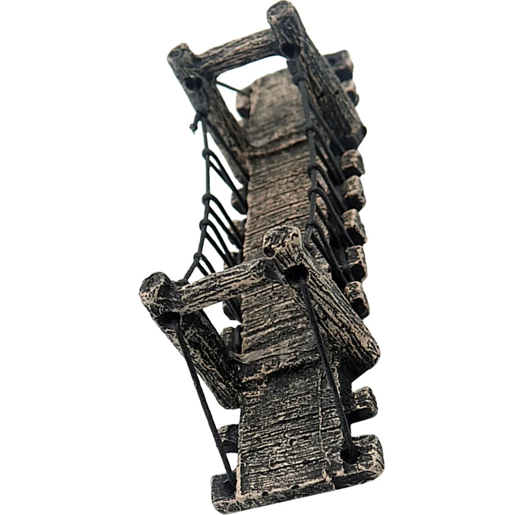 

Fish Tank Decor Bridge Resin Aquarium Decoration Underwater Landscape For Fish Hide Durable Non-Fading Submersible Pet