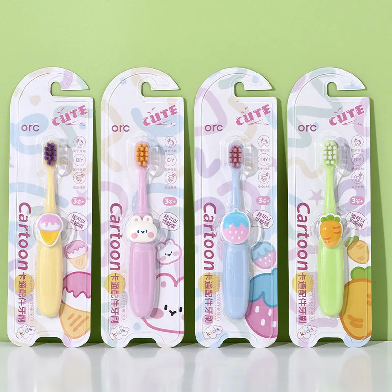 New 1pc Dopamine Soft Bristled Children's Toothbrush Cartoon Accessories Toothbrush Removable Kids Toothbrush Care Oral Healthy