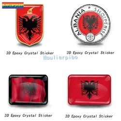 3D Stereo Epoxy Auto Dome Aufkleber Albanien Stempel 3D Albanien Flagge Auto Dekorative Zubehör Laptop Vinyl Wasserdicht Telefon Aufkleber