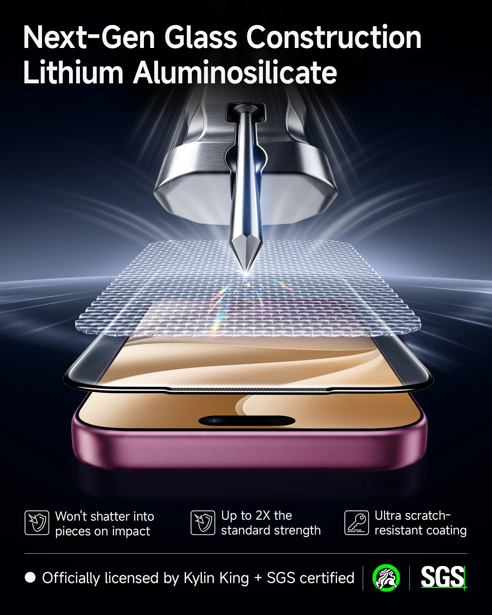 SMARTDEVIL Tempered Glass Film for iPhone 18 Pro Max 17 Pro 16 15 HD Screen Protector Shatterproof Protection Easy Installation