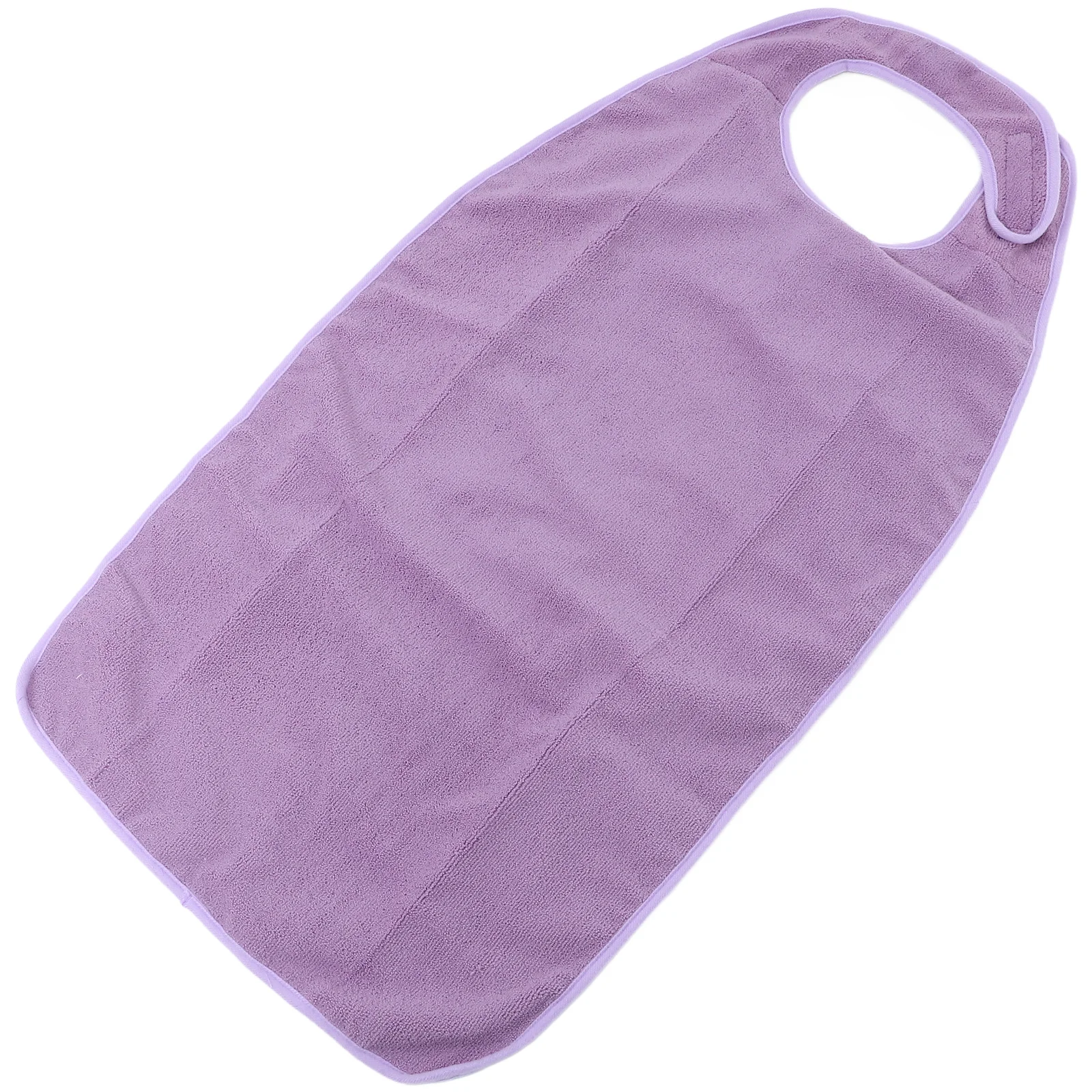 

Adult Large Waterproof Bib Cloth Purple Feeding Aid Apron Mealtime Protector Washable Clothing Protector