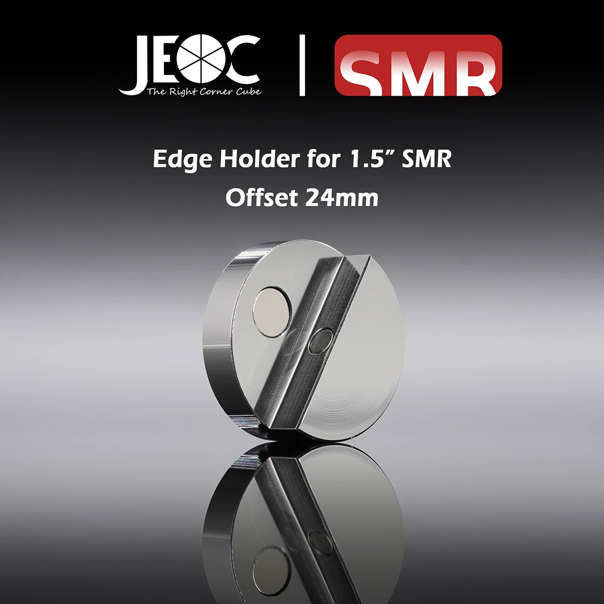 JEOC Magnetischer Kantenträger für 1,5" Sphärisch montierten Retroreflektor (SMR), 24mm Versatz, 1,5" Kantenkugelsonden-Sitz. – Detail 1