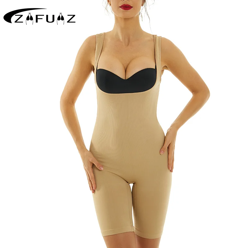 

ZAFUAZ Shapewear Bodysuit Body Shaper Women Trainer Reductive Slimming Underwear Thin Breathable Adjustable Strap