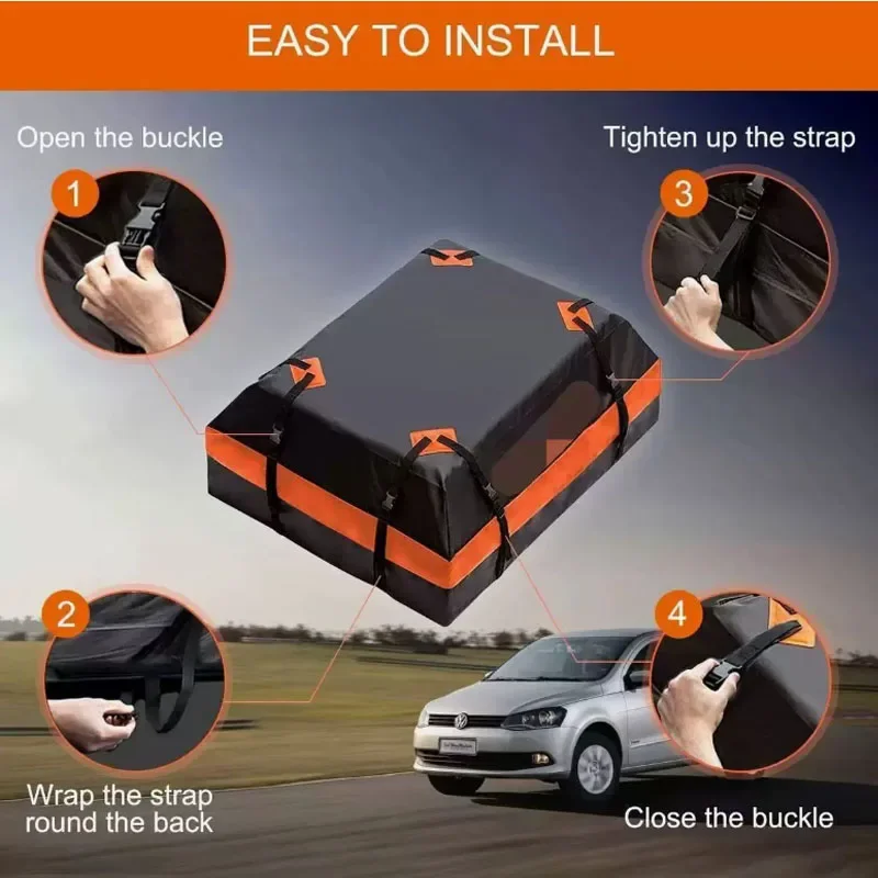

Багажная сумка на крышу автомобиля 112×87×44 см, 420D, универсальная водонепроницаемая сумка для хранения на крыше автомобиля, дорожная сумка для багажника внедорожника