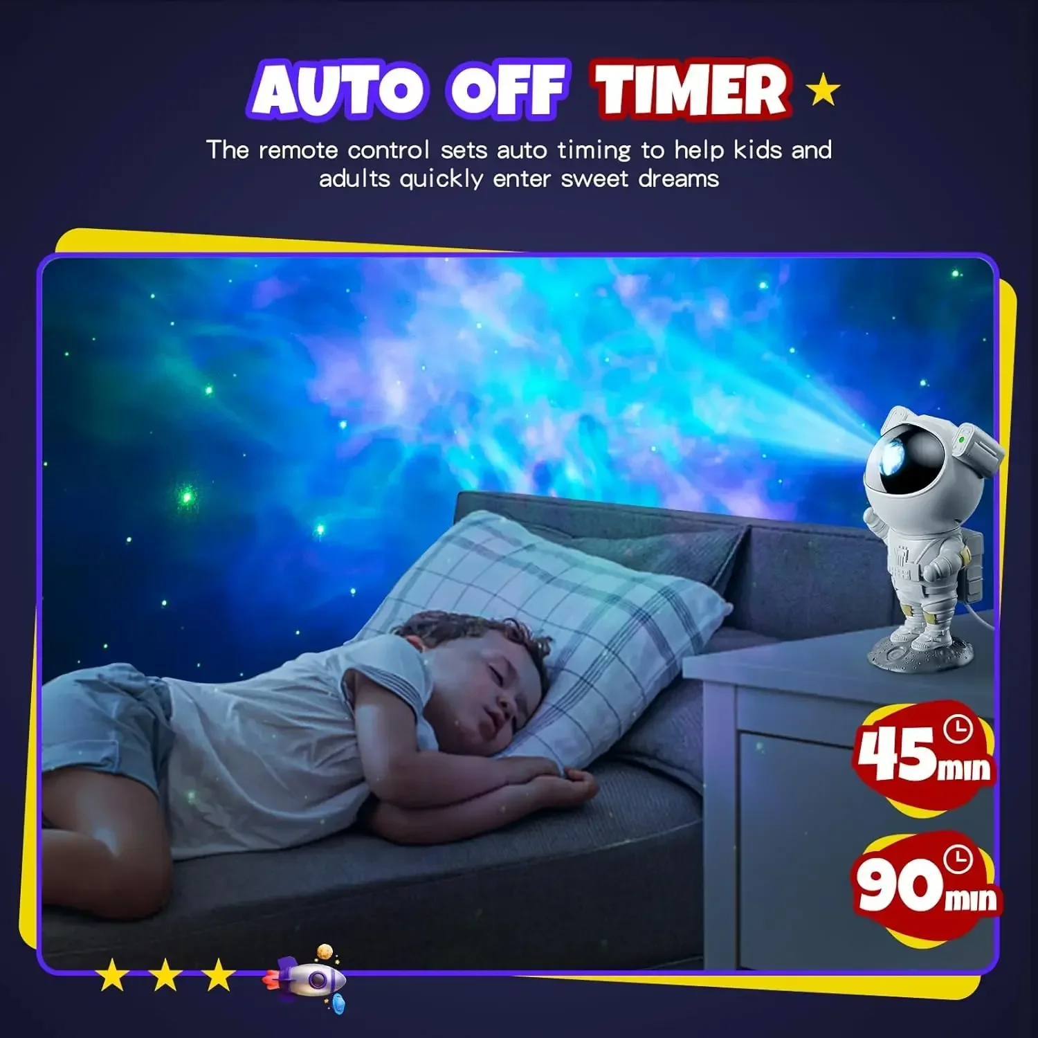 Astronaut Star Galaxy Projector - Space Starry Night Light Nebula Ceiling Projection Lamp with Timer and Remote, Gift