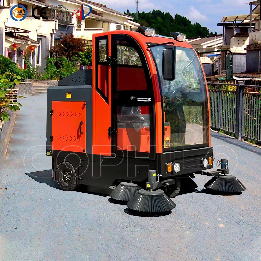 Electric Floor Cleaning Sweeper Automatic Hotel Floor Sweeper Industrial Street Floor Sweeper Ride On New 48V Provided 6 M2 1200