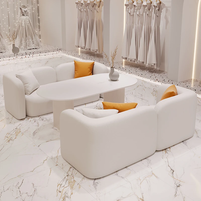 Reception Sofa Simple Small Apartment Living Room Sofa Set For Internet Celebrity Wedding Dress Shop Beauty Salon R
