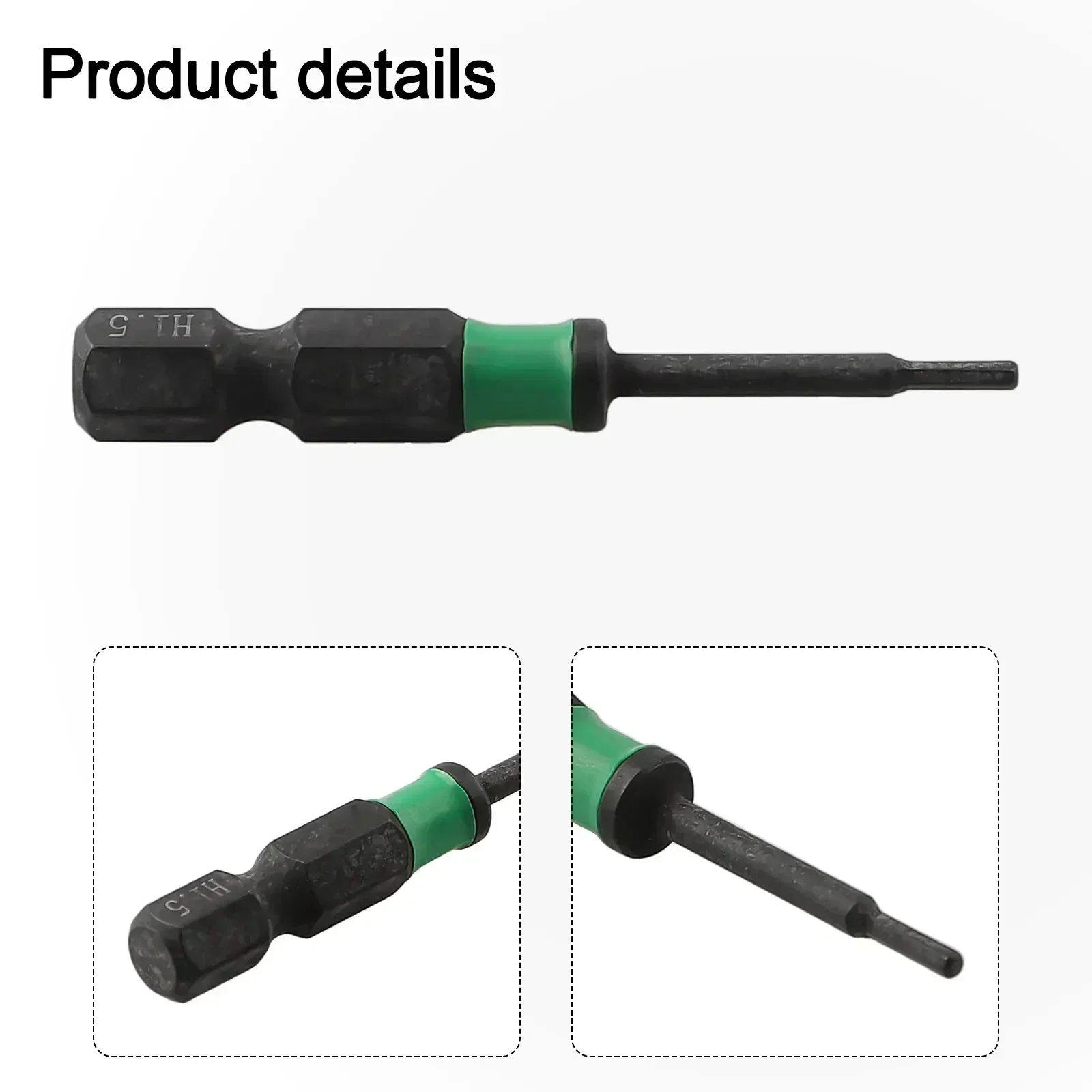 1pc 50mm Length Hex Head Screwdriver Bit 1/4 Hex Shank Magnetic Head Screw Driver H1.5-H6 Nut Driver Hexagon Screwdriver