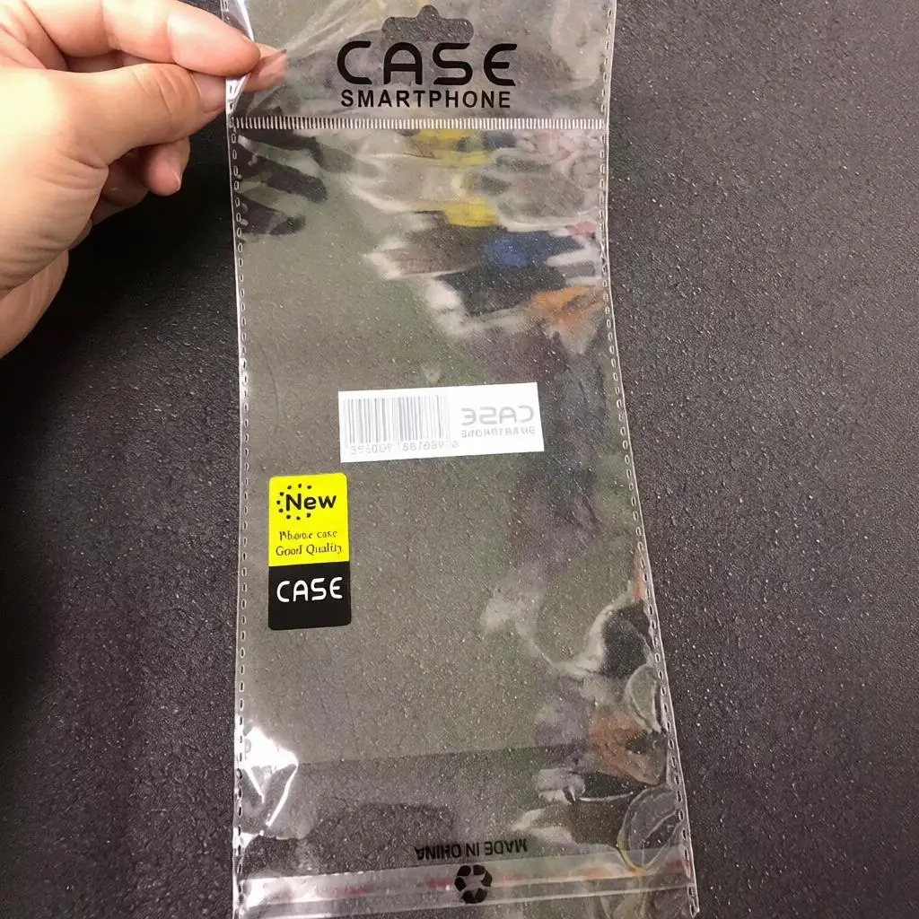 1000pcs 10*17cm Transparent Self Adhesive sealing OPP Plastic packaging bags Resealable poly CASE bag with plane hanging hole