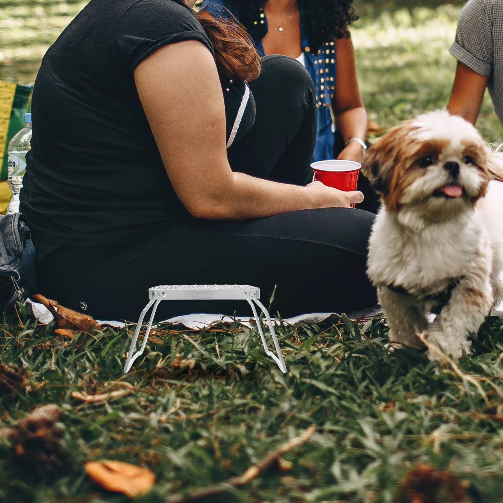 

Portable Outdoor Pot Rack Stainless Steel Foldable Campfire Grill Grate Camping Cooking Essentials Camping Stove Stand