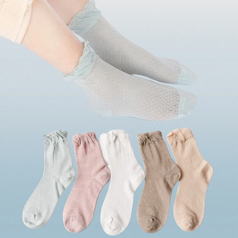 5/10 Pairs New Cotton Casual Socks Confinement Socks Loose-fitting Curled Socks Pregnant Women Socks Thin Confinement Socks