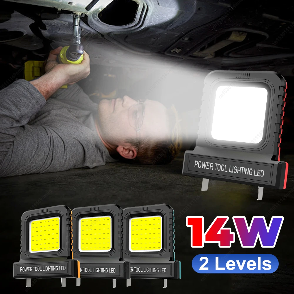 Power Tool Accessories LED Work Light for Makita for Milwaukee for Dewalt for Bosch for Dayi Lomvum Zhipu 20V-21V Li-ion Battery